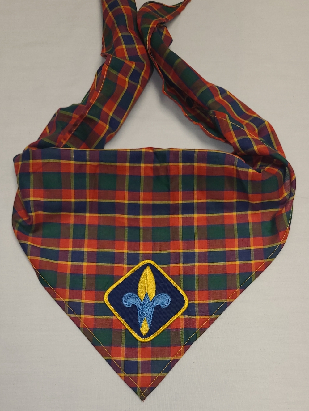 Webelos Cub Scouts Plaid Nerkerchief Fleur-de-lis Patch Boy Scouts of America
